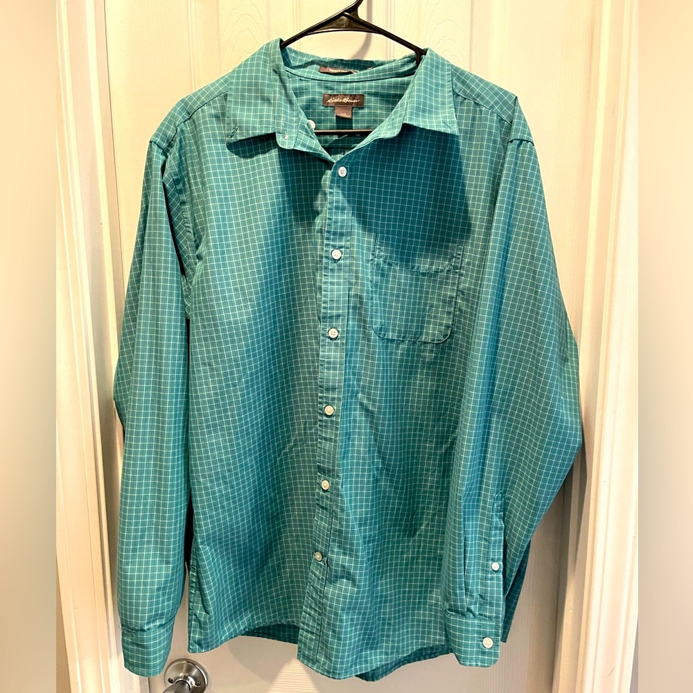 Men's Teal Checkered Shirt